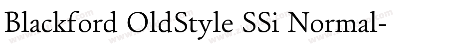Blackford OldStyle SSi Normal字体转换